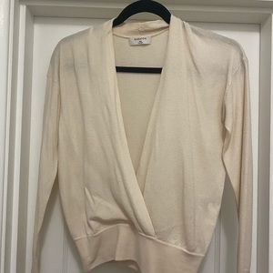 Babaton Crossover Neckline Thin Sweater.